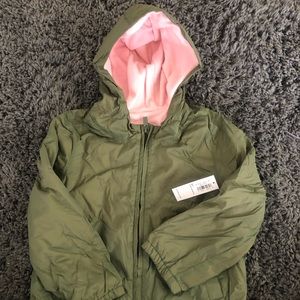 Water-Resistant Hooded Zip Jacket Toddler Girls